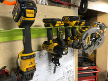 Load image into Gallery viewer, DES Cordless Tool Storage Rack, Garage Organization for Drills, Drivers, Saws