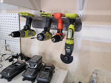 Load image into Gallery viewer, DES Cordless Tool Storage Rack, Garage Organization for Drills, Drivers, Saws