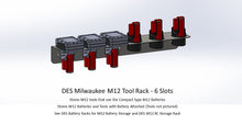 Load image into Gallery viewer, DES Cordless Tool Storage Rack, Garage Organization for Drills, Drivers, Saws