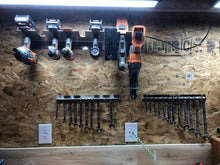 Load image into Gallery viewer, DES Cordless Tool Storage Rack, Garage Organization for Drills, Drivers, Saws