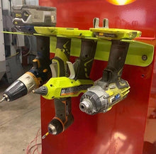 Load image into Gallery viewer, DES Cordless Tool Storage Rack, Garage Organization for Drills, Drivers, Saws