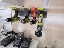 Load image into Gallery viewer, DES Cordless Tool Storage Rack, Garage Organization for Drills, Drivers, Saws
