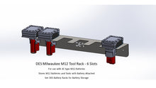 Load image into Gallery viewer, DES Cordless Tool Storage Rack, Garage Organization for Drills, Drivers, Saws

